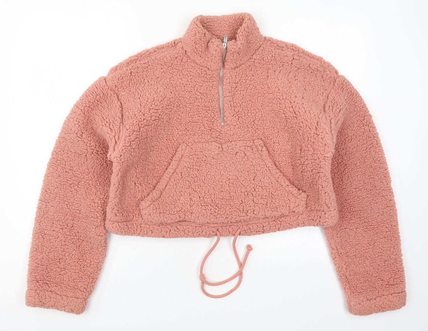 Topshop Womens Pink  Fleece Jacket  Size 6