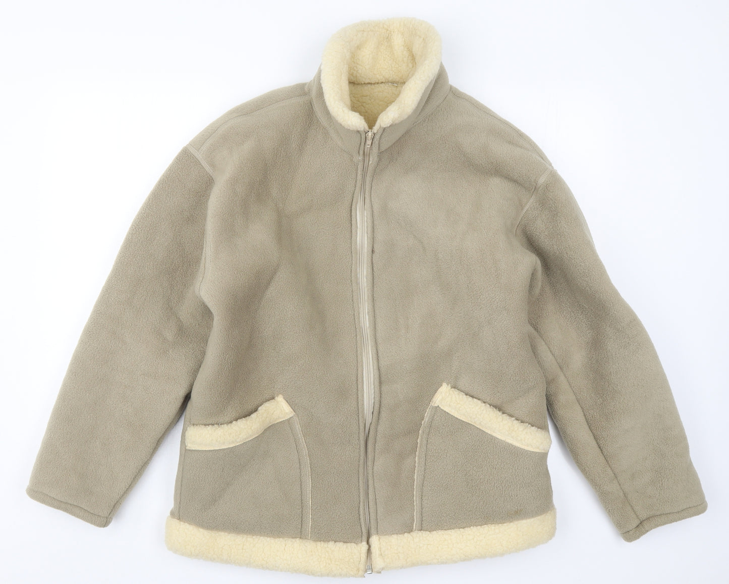 Preworn Womens Beige  Flannel Jacket  Size M