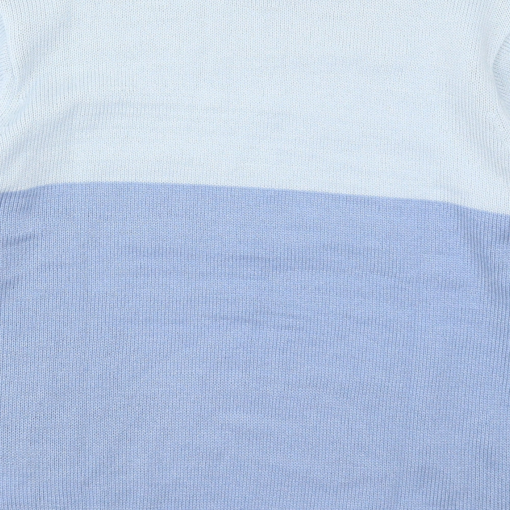 Damart Womens Blue Striped Knit Pullover Jumper Size 14