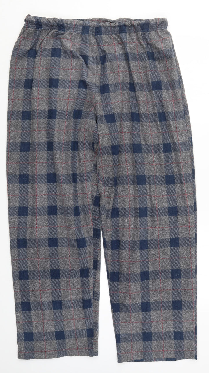 F&F Mens Blue Check Trousers Size XL L29 in