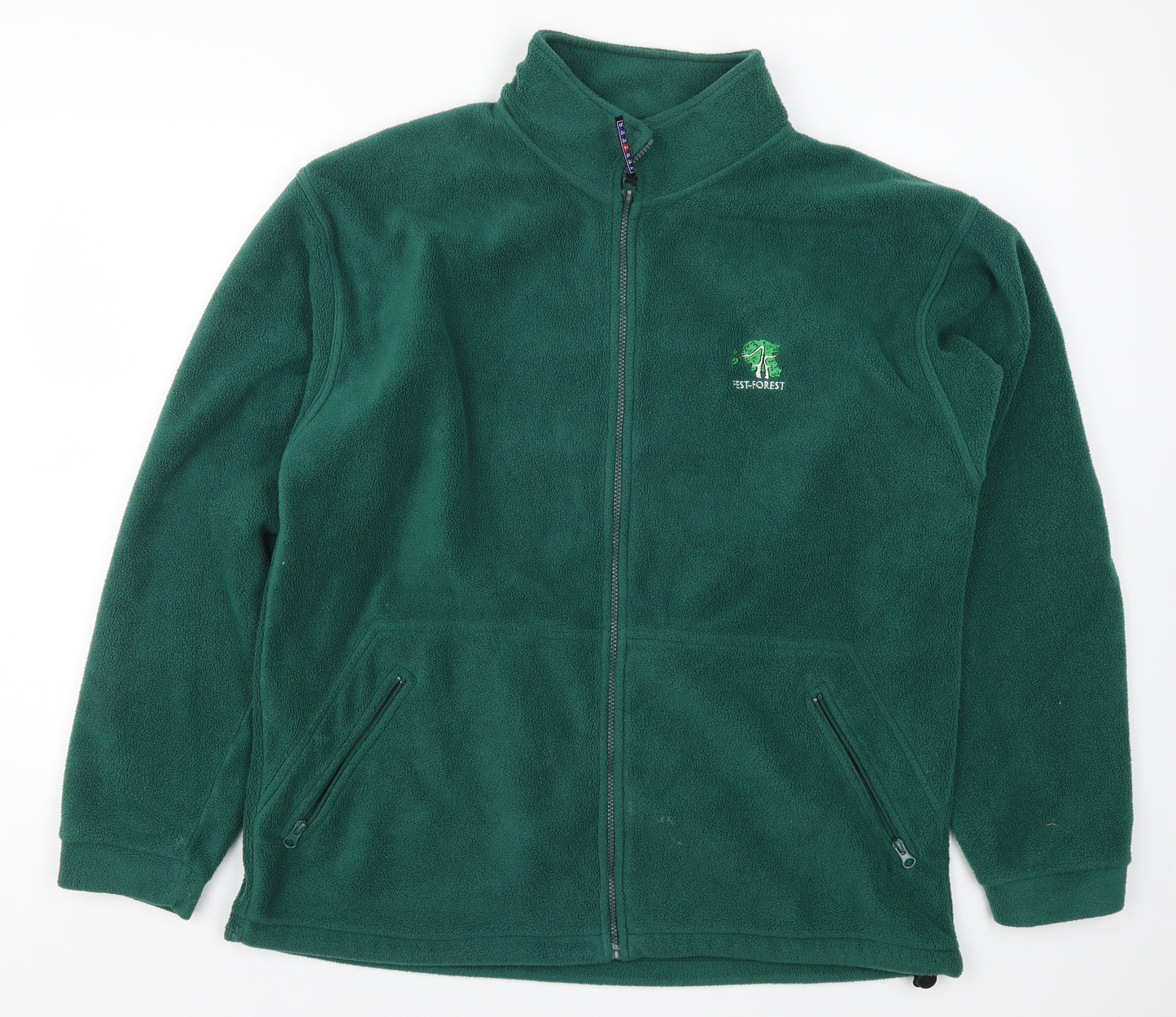 JERZEES Mens Green  Fleece Jacket  Size XL