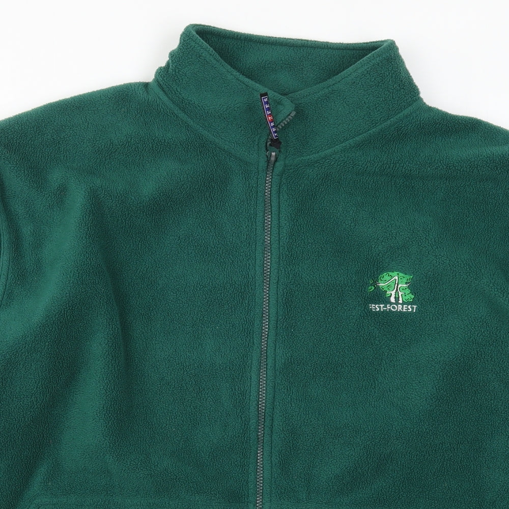 JERZEES Mens Green  Fleece Jacket  Size XL