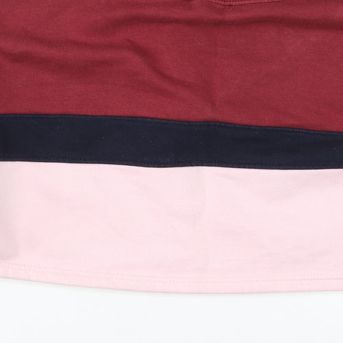 Wednesday's Girl Womens Red Striped  Pullover Sweatshirt Size M  - Pink and Blue