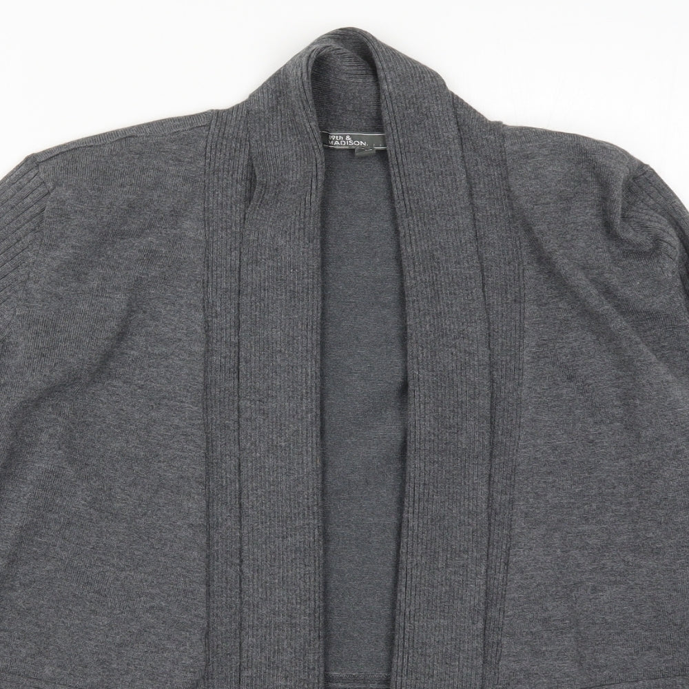 89th & Madison Womens Grey  Rayon Cardigan Jumper Size L