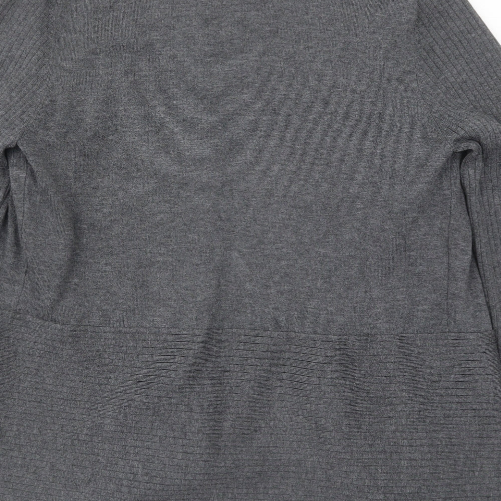 89th & Madison Womens Grey  Rayon Cardigan Jumper Size L