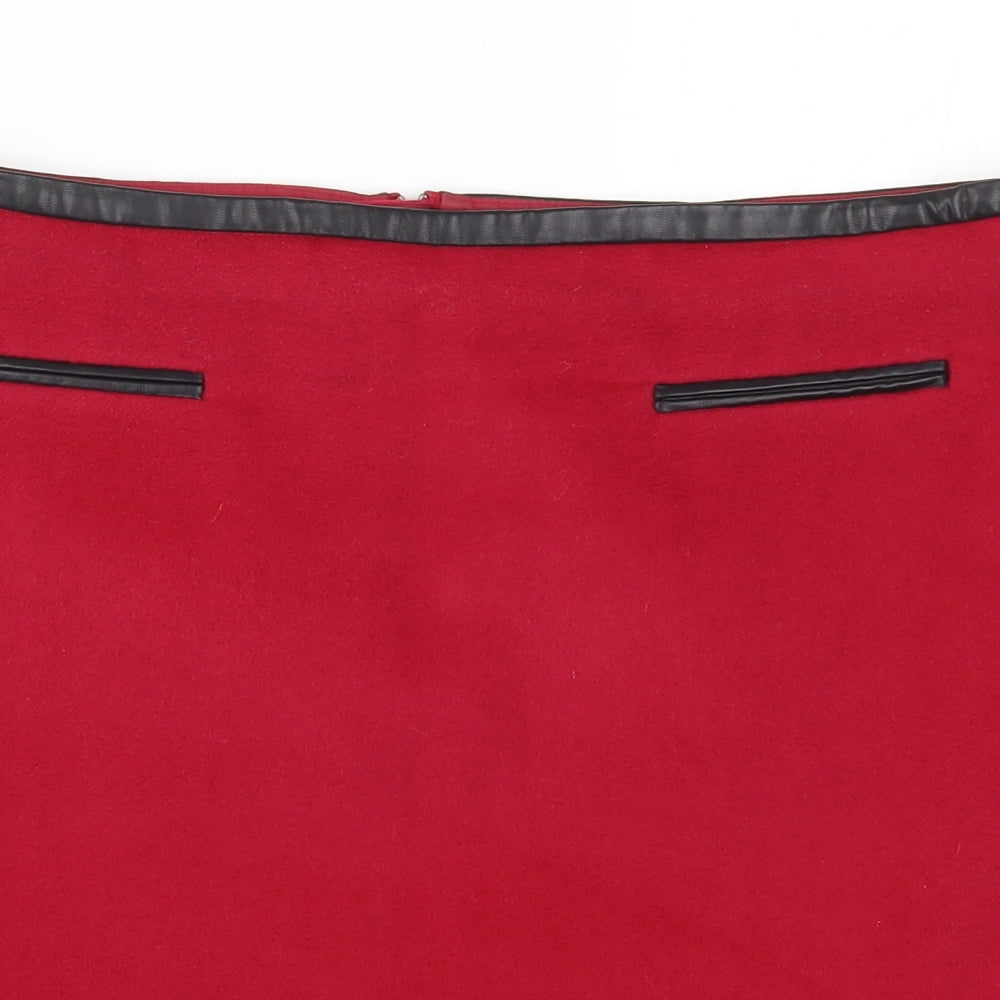 Marks and Spencer Womens Red   A-Line Skirt Size 16