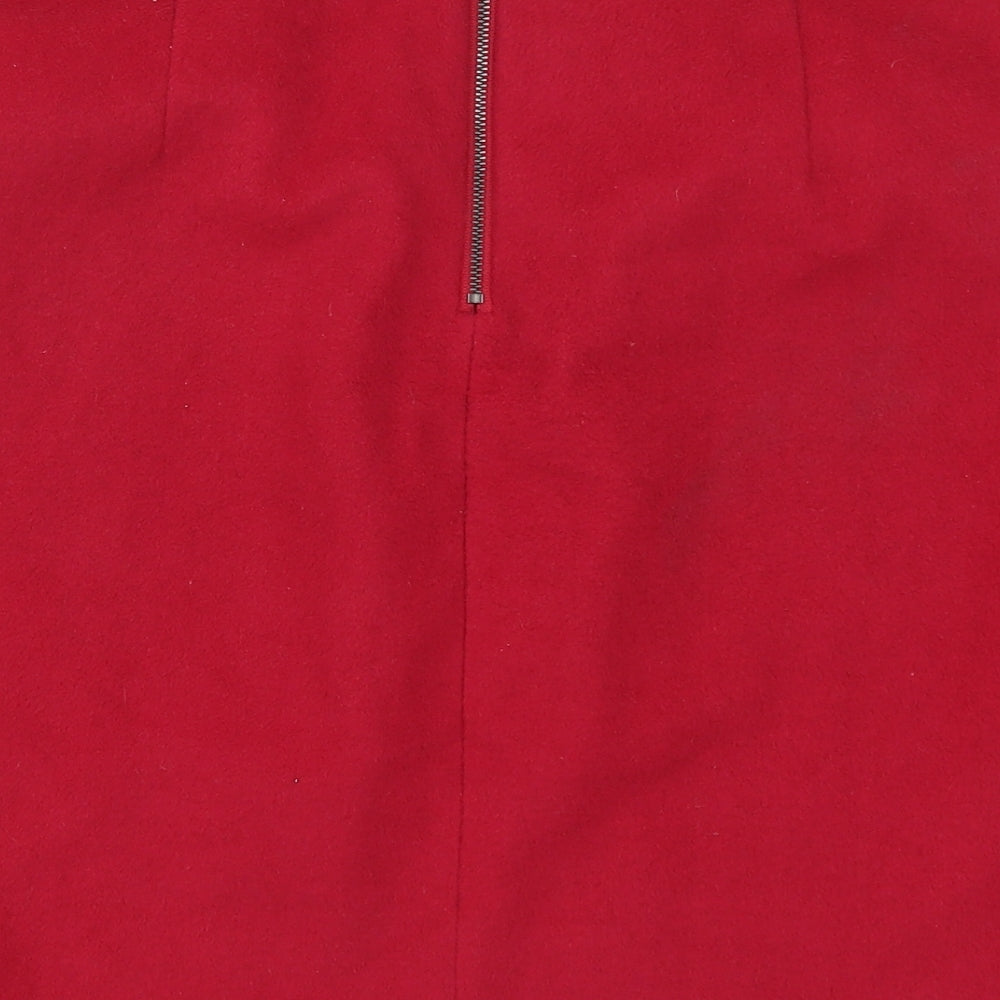Marks and Spencer Womens Red   A-Line Skirt Size 16