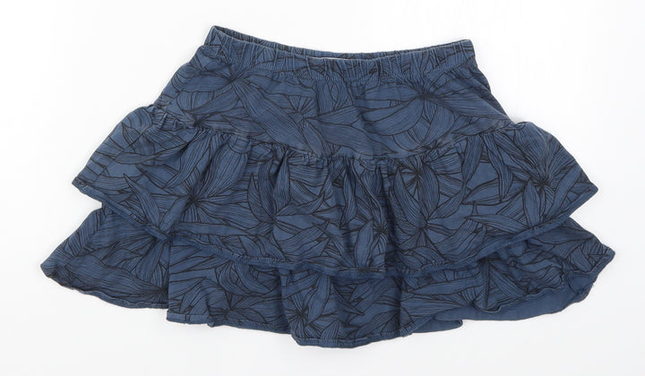 La Redoute Girls Blue Floral Skater Skirt Size 12 Years