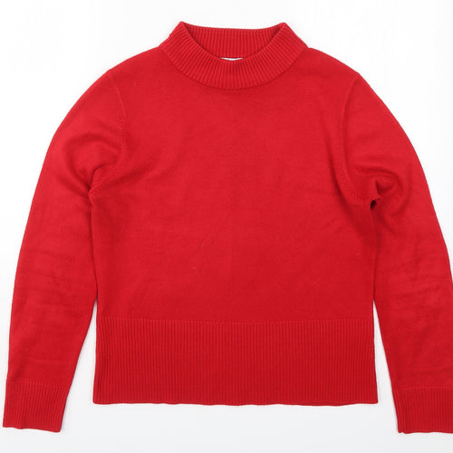 Klass Womens Red  Knit Pullover Jumper Size M