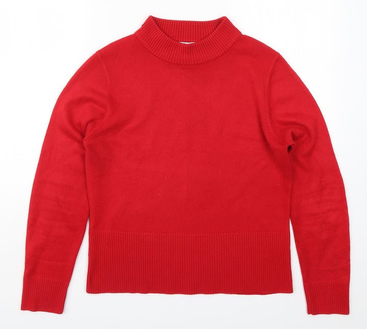 Klass Womens Red Knit Pullover Jumper Size M