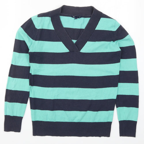 Gap Mens Blue Striped Knit Pullover Jumper Size S