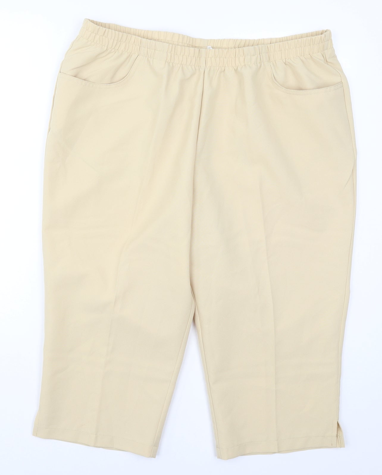 Preworn Womens Beige   Cropped Trousers Size 22