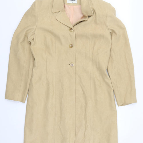 Wallis Womens Beige   Pea Coat Coat Size 12