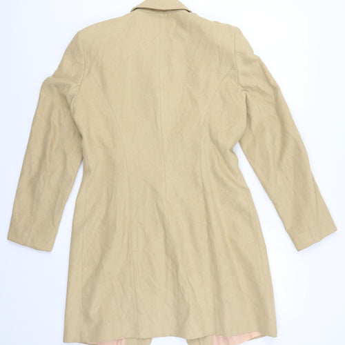 Wallis Womens Beige   Pea Coat Coat Size 12