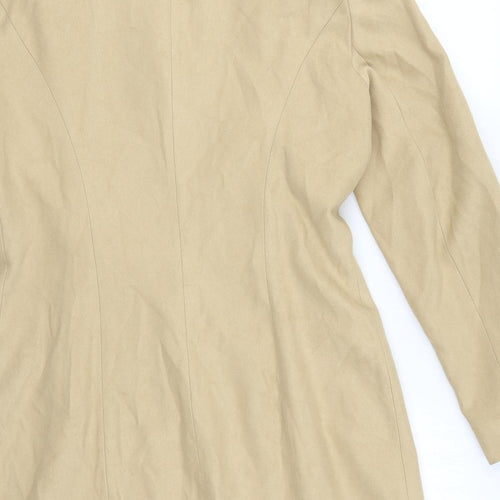 Wallis Womens Beige   Pea Coat Coat Size 12