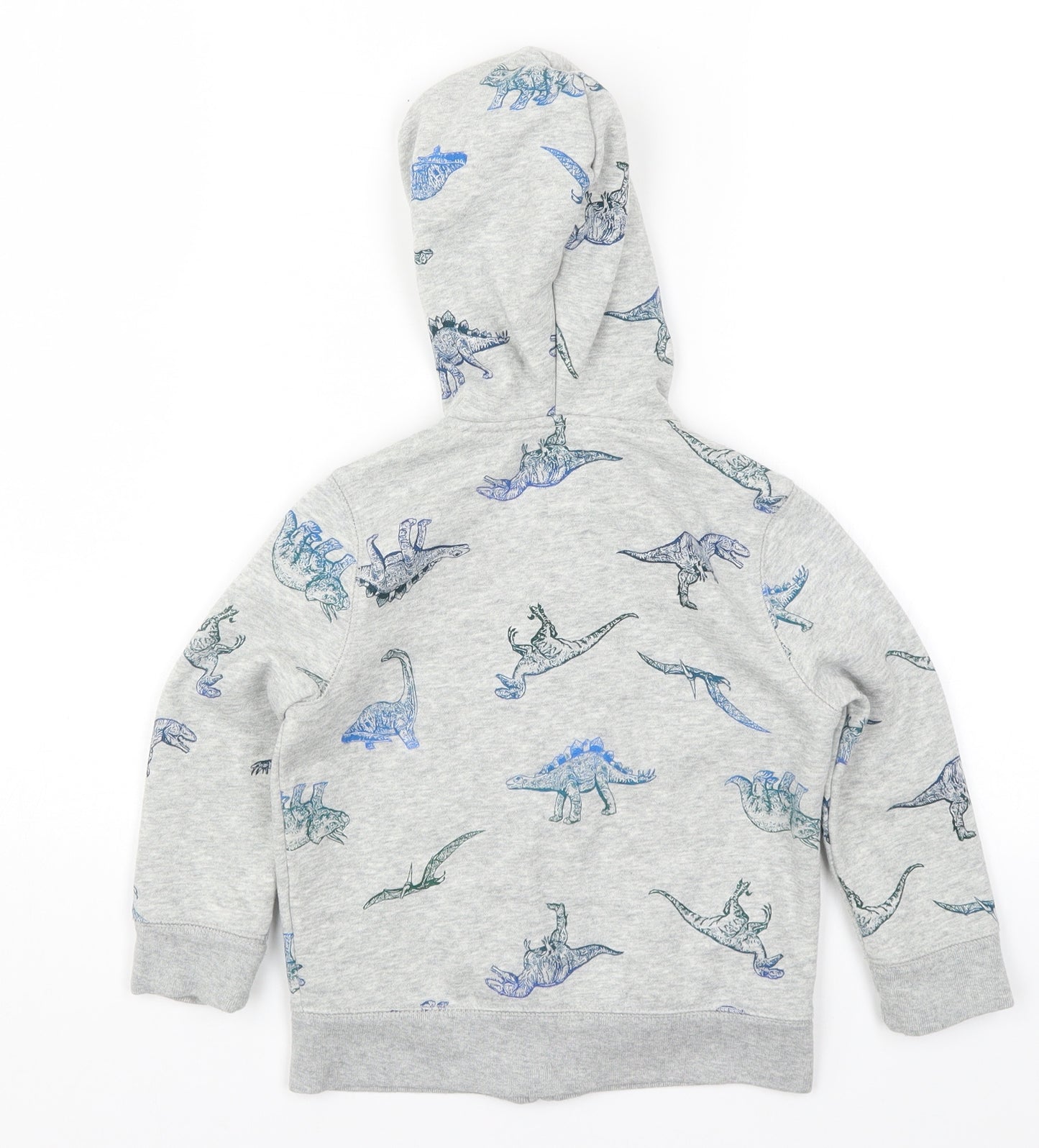 Gap Boys Grey   Full Zip Hoodie Size 4 Years  - Dinosaurs