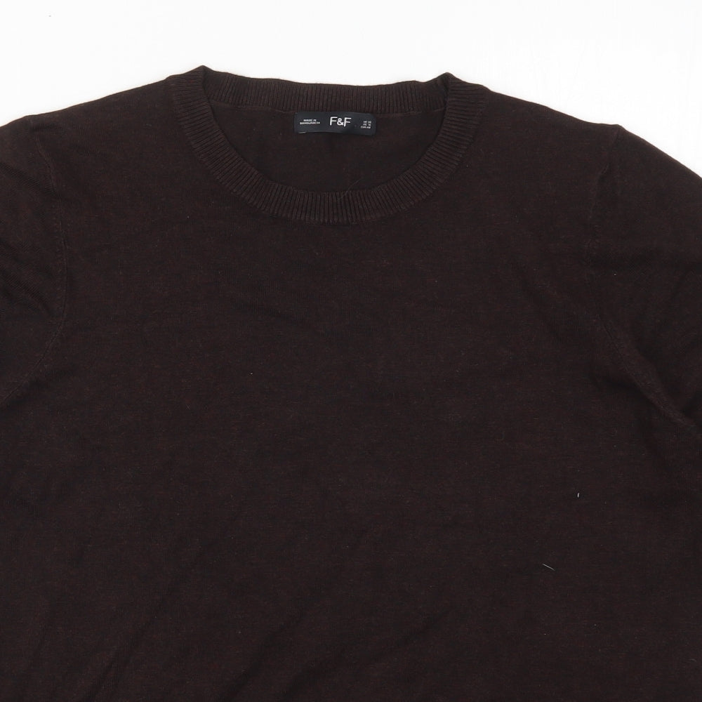 F&F Womens Brown  Knit Pullover Jumper Size 20