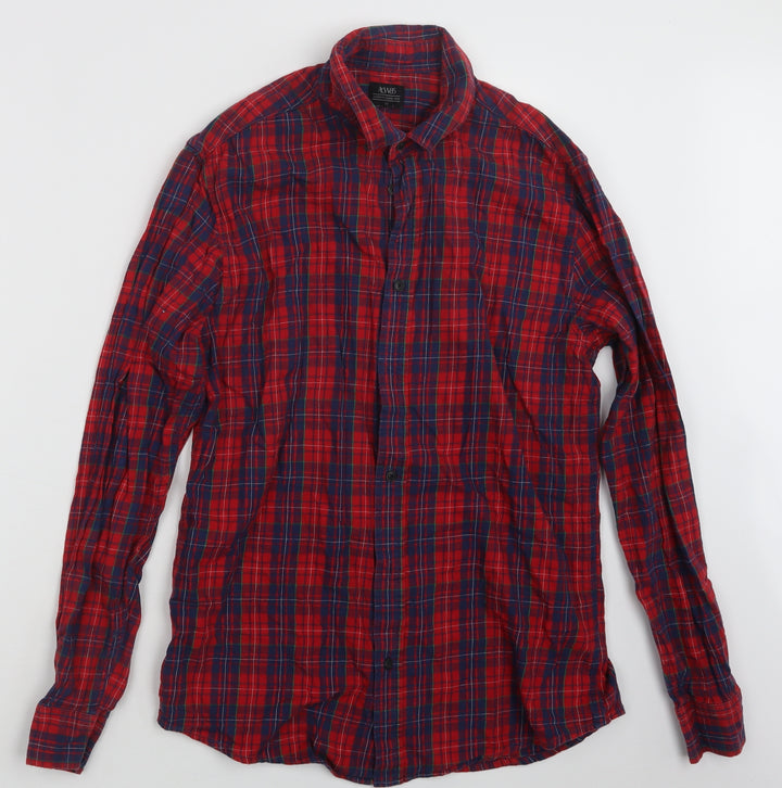 Matalan Mens Red Check   Button-Up Size M
