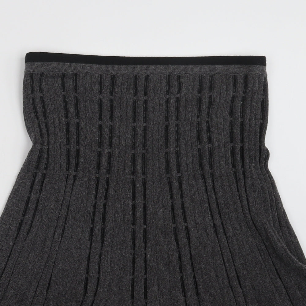 John Lewis Womens Grey   A-Line Skirt Size 12