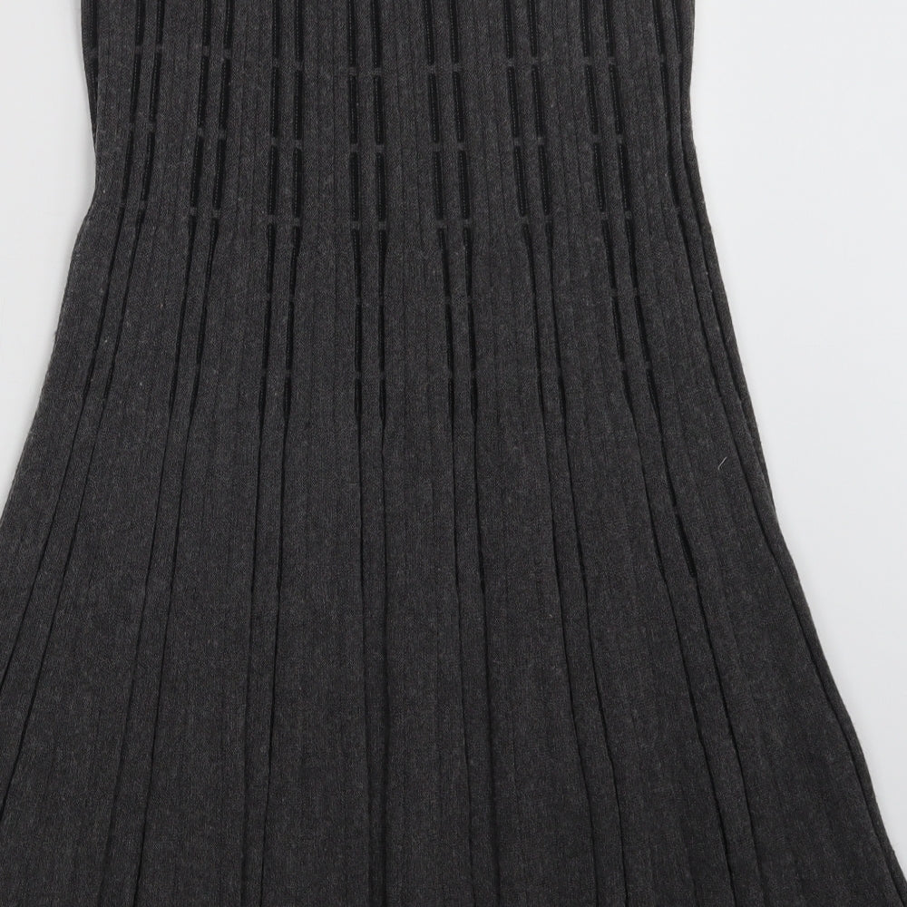 John Lewis Womens Grey   A-Line Skirt Size 12