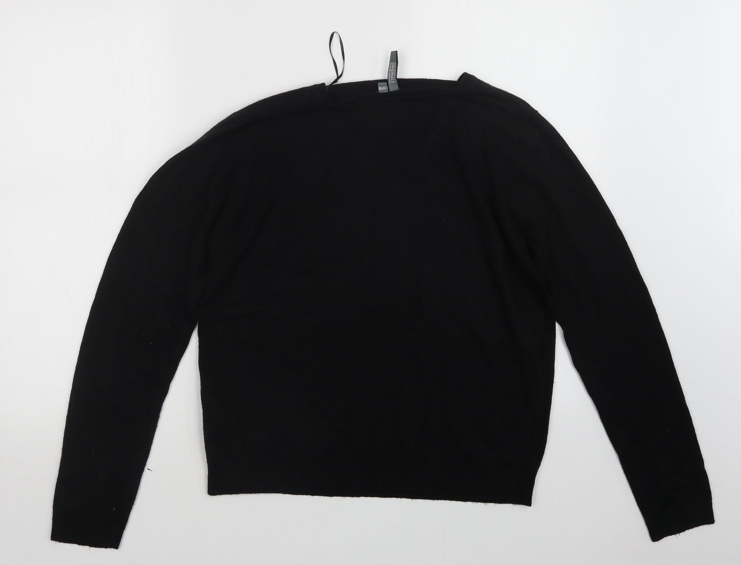 Originals Womens Black  Knit Pullover Jumper Size 12