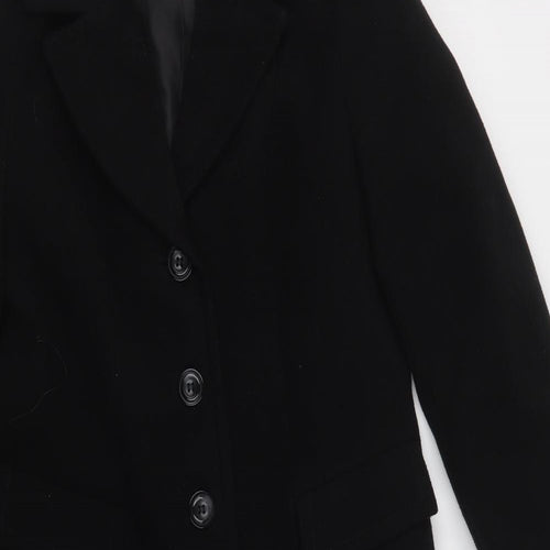 EWM Womens Black   Pea Coat Coat Size 10