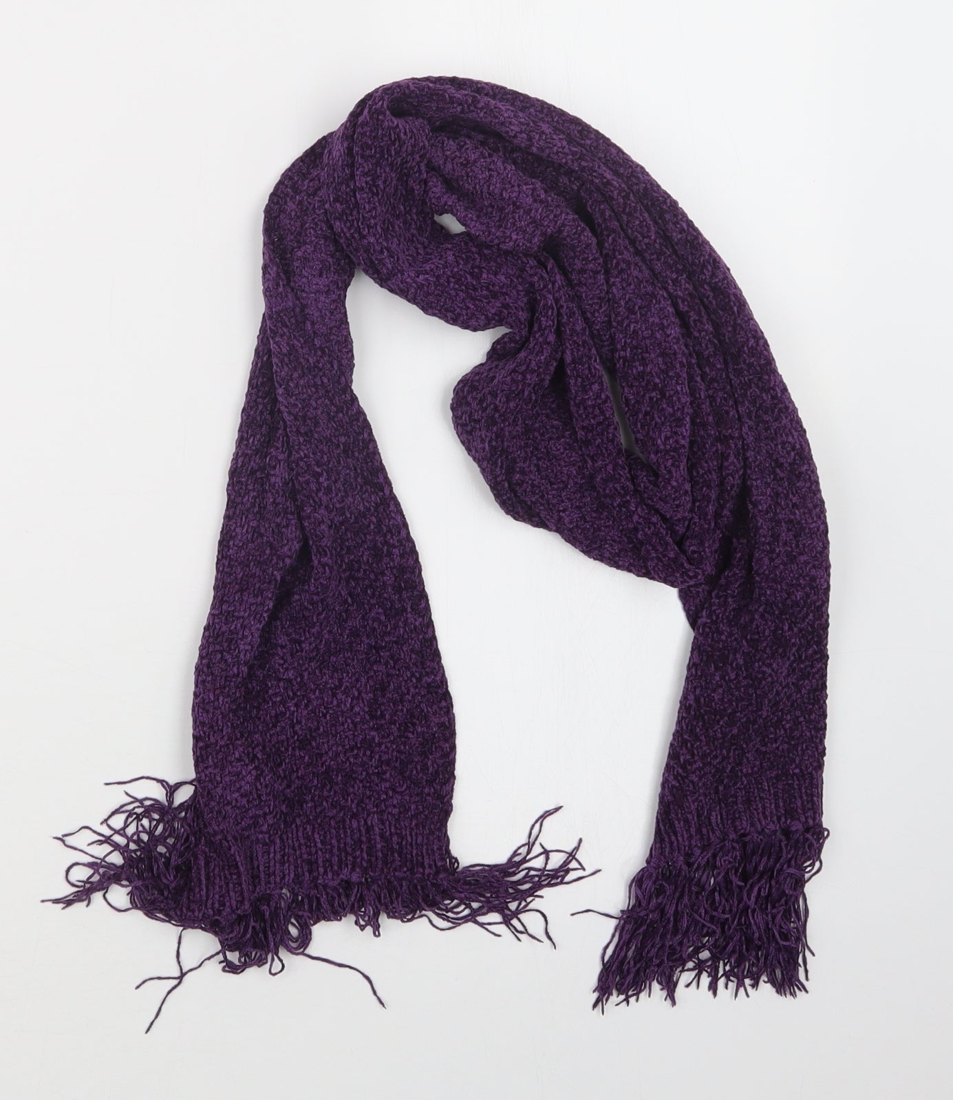 Preworn Womens Purple  Knit  Scarf