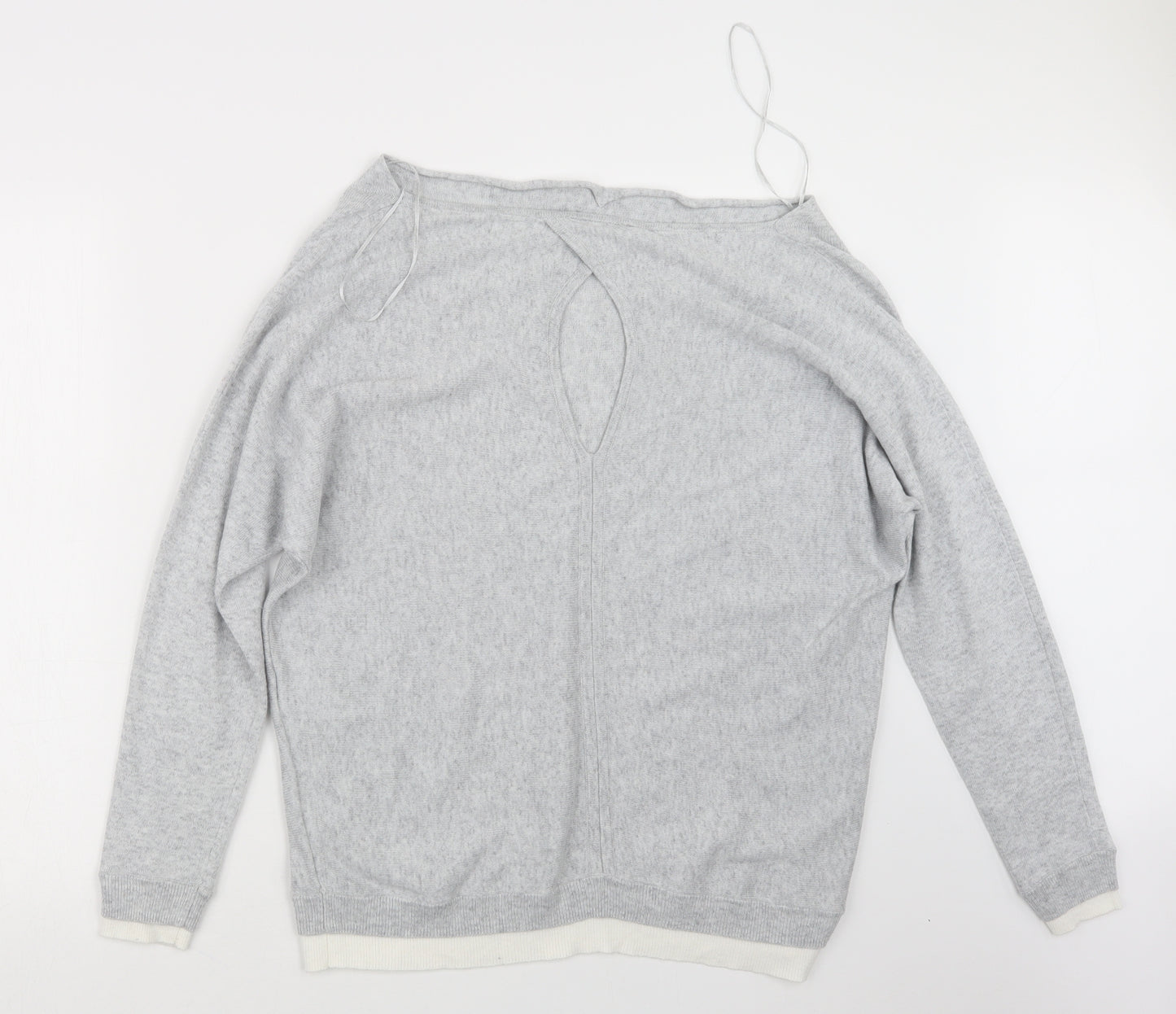 Mint Velvet Womens Grey  Knit Pullover Jumper Size M