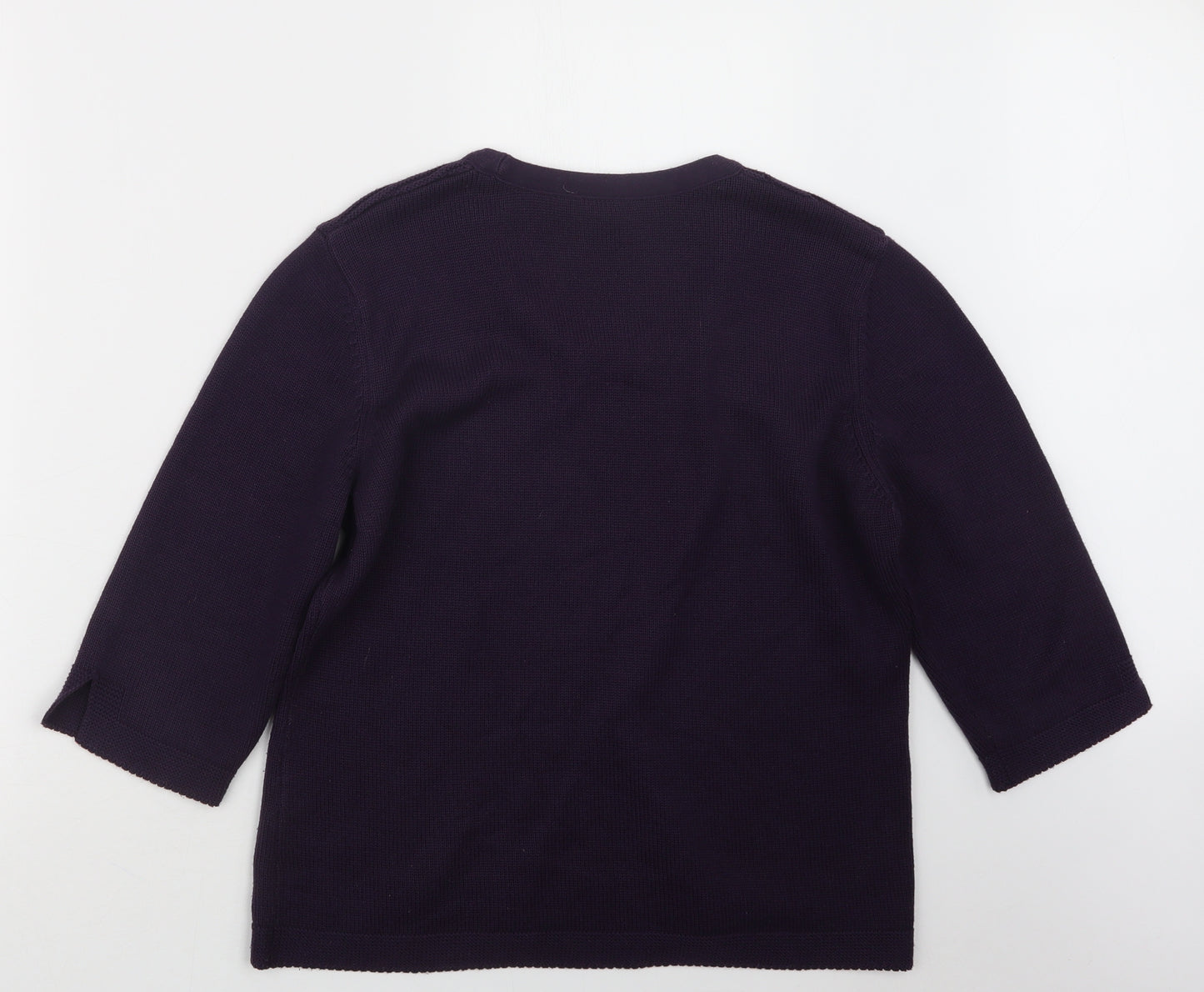 Olsen Womens Purple  Knit Pullover Jumper Size 16