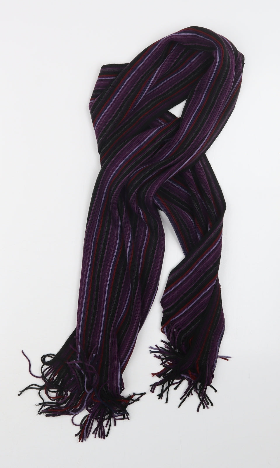 Preworn Mens Purple  Knit Scarf  One Size