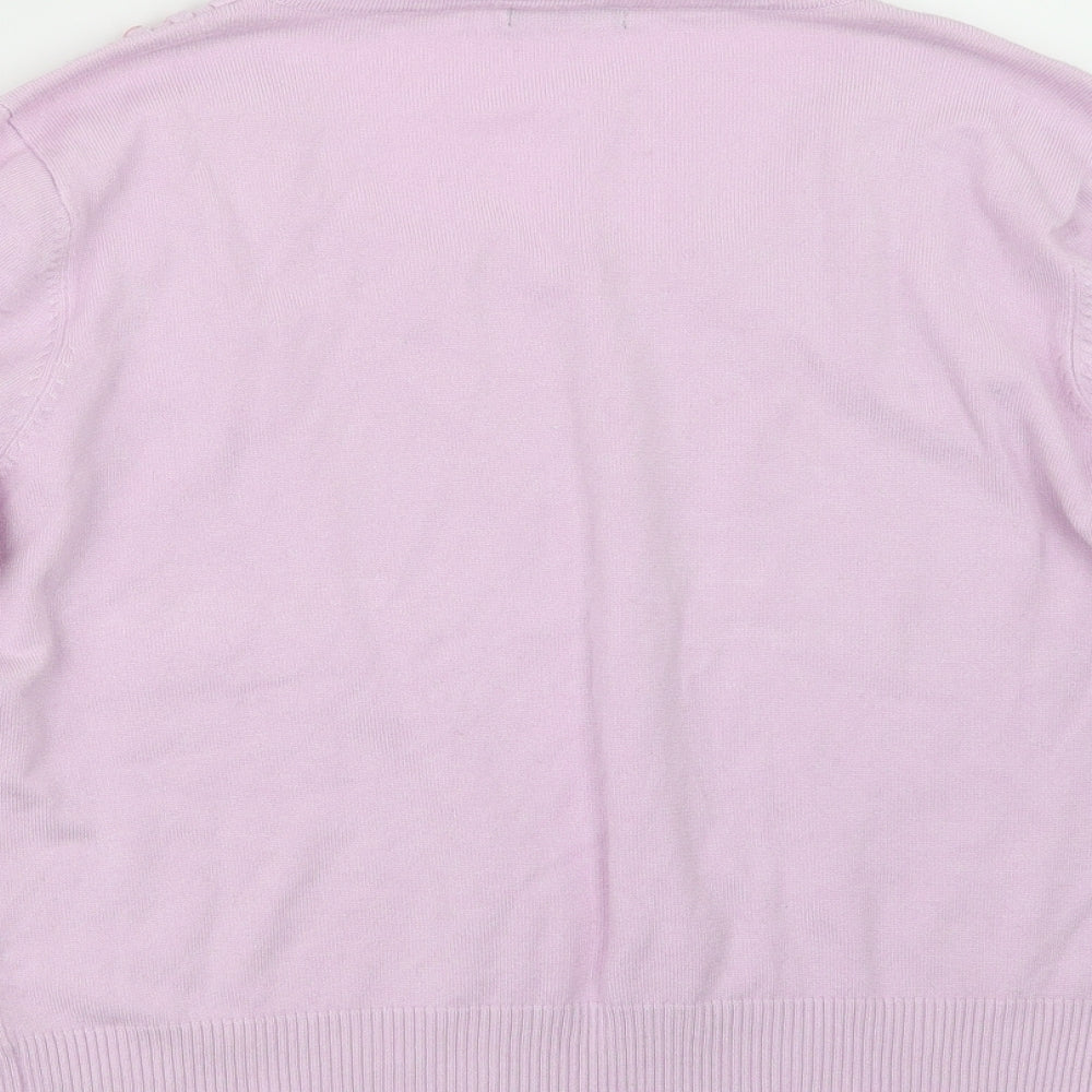 Roman Womens Pink  Knit Pullover Jumper Size 14