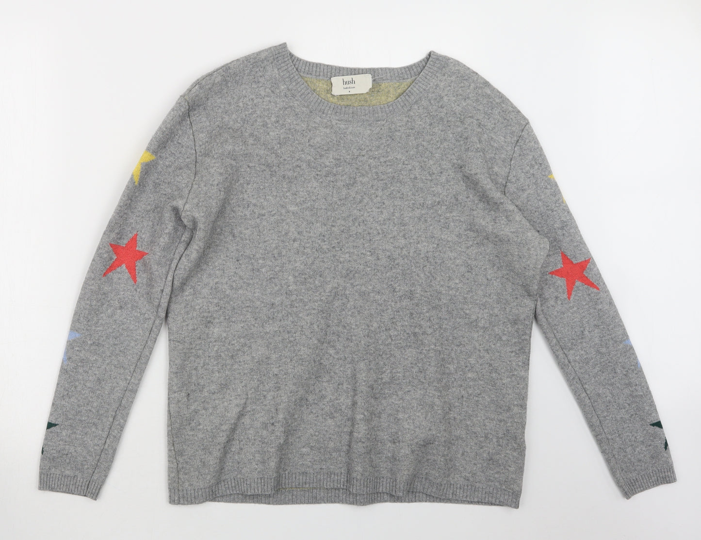 Hush Womens Grey  Knit Pullover Jumper Size M