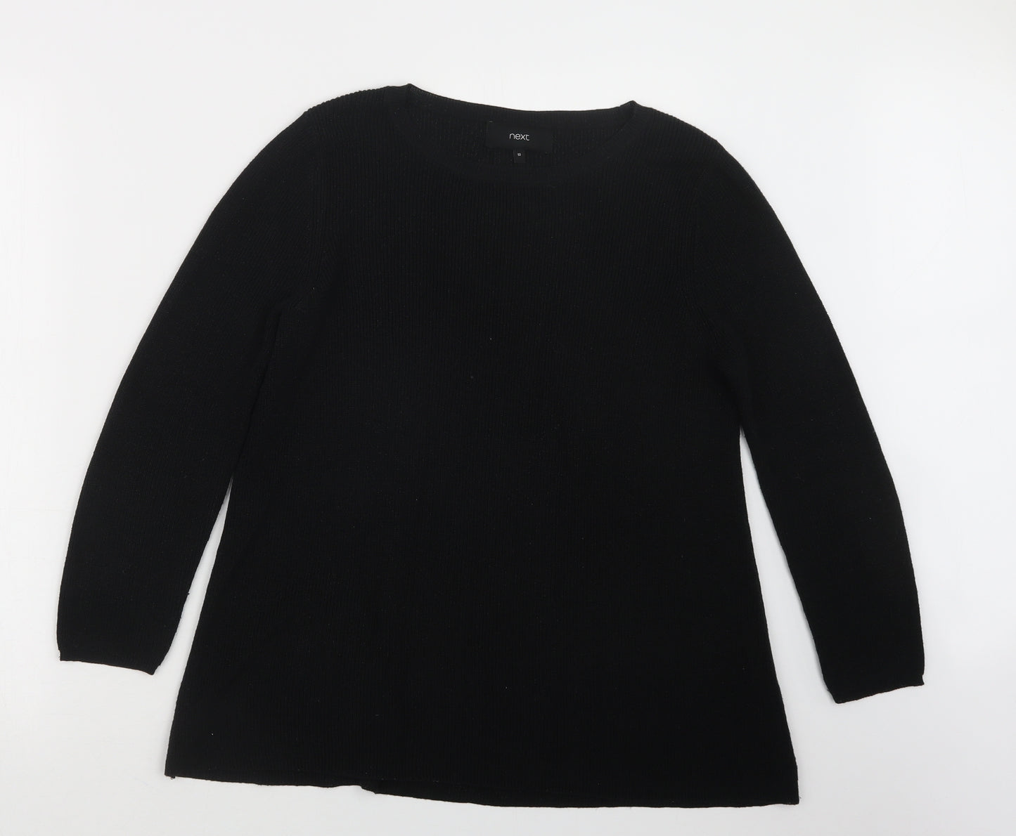 NEXT Womens Black  Knit Pullover Jumper Size 10