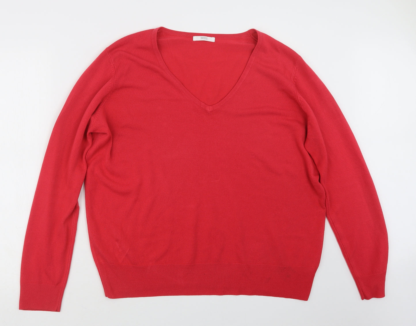 Marks and Spencer Womens Pink  Knit Pullover Jumper Size 20