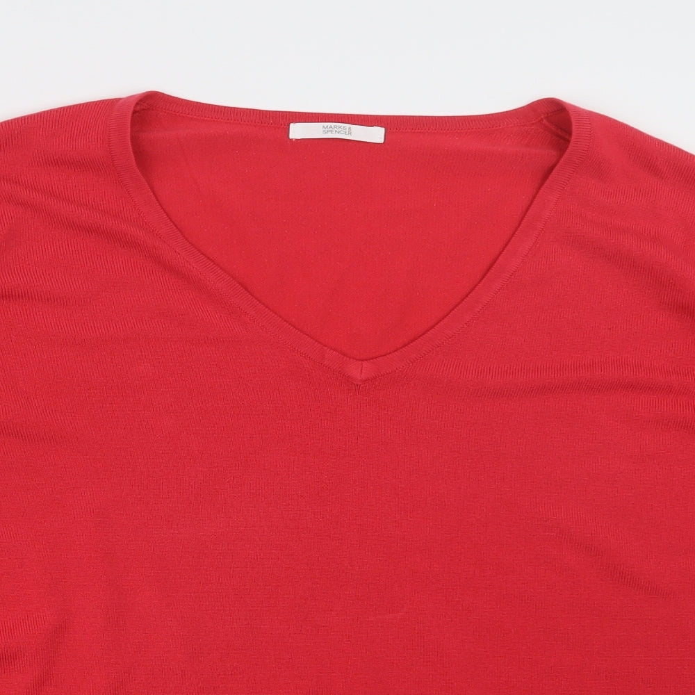 Marks and Spencer Womens Pink  Knit Pullover Jumper Size 20