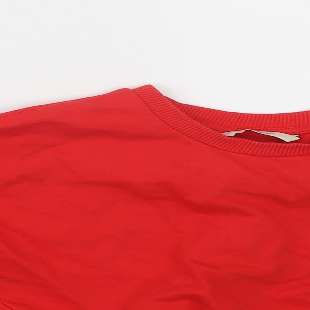 George Girls Red   Pullover Jumper Size 5-6 Years