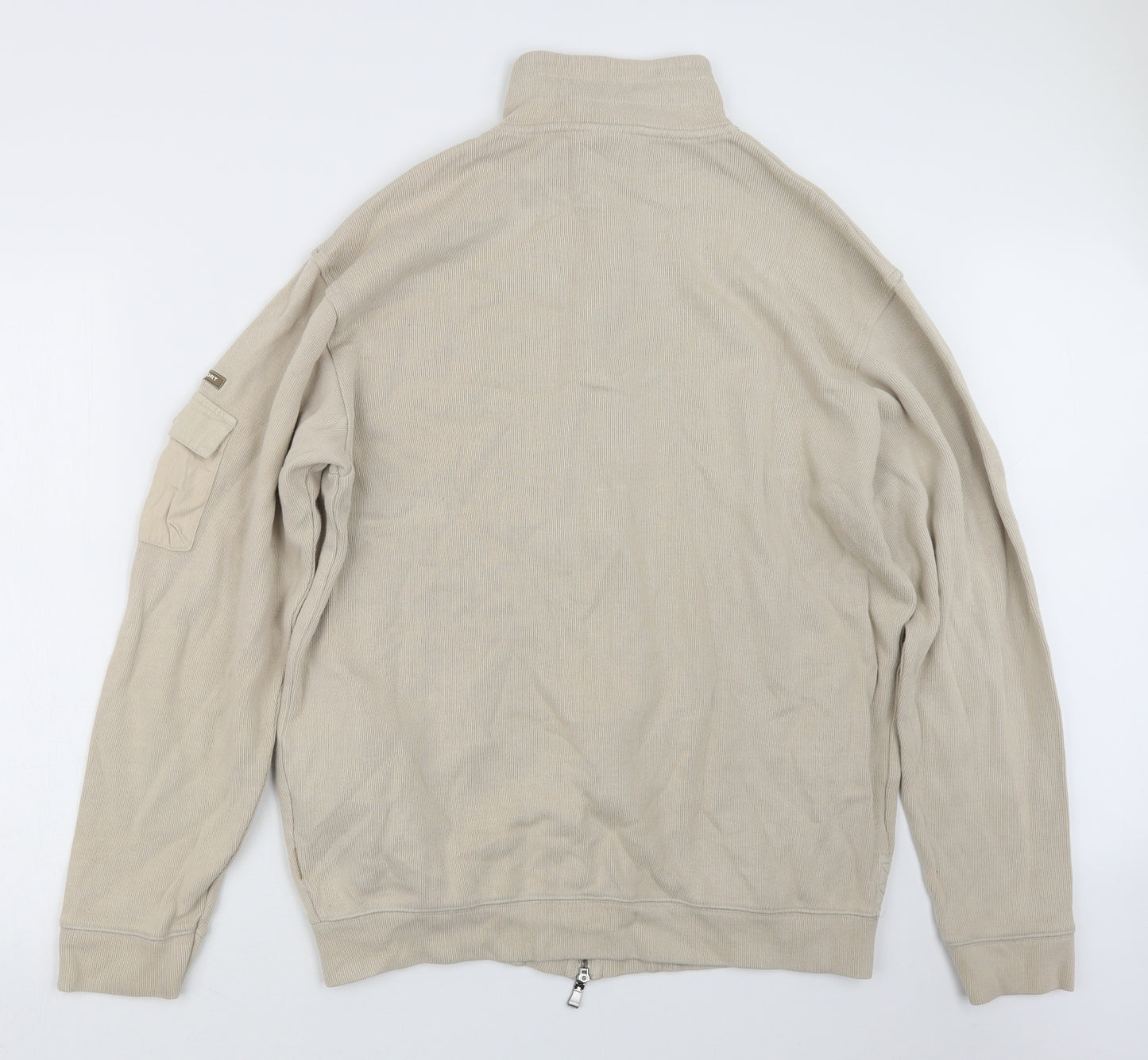 Rockport Mens Beige  Knit Jacket  Size L