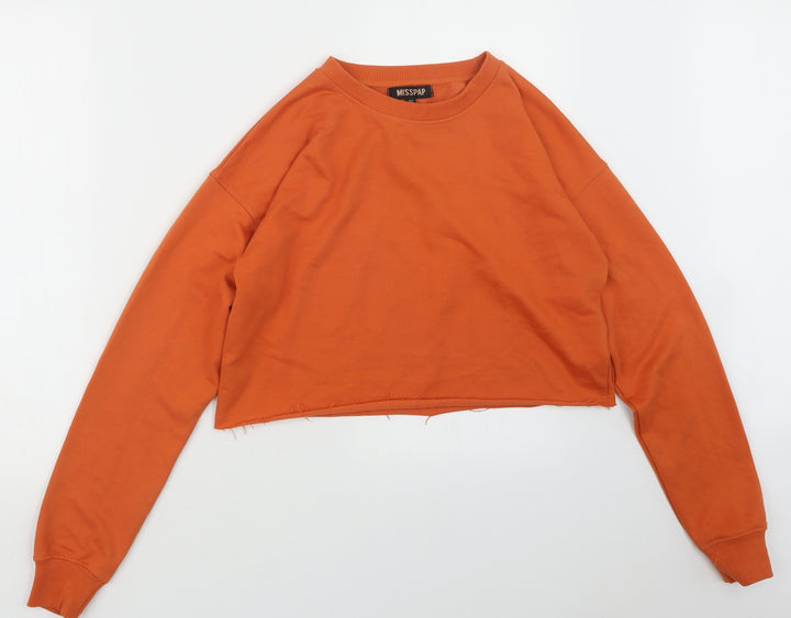 Misspap Womens Orange   Pullover Jumper Size 10