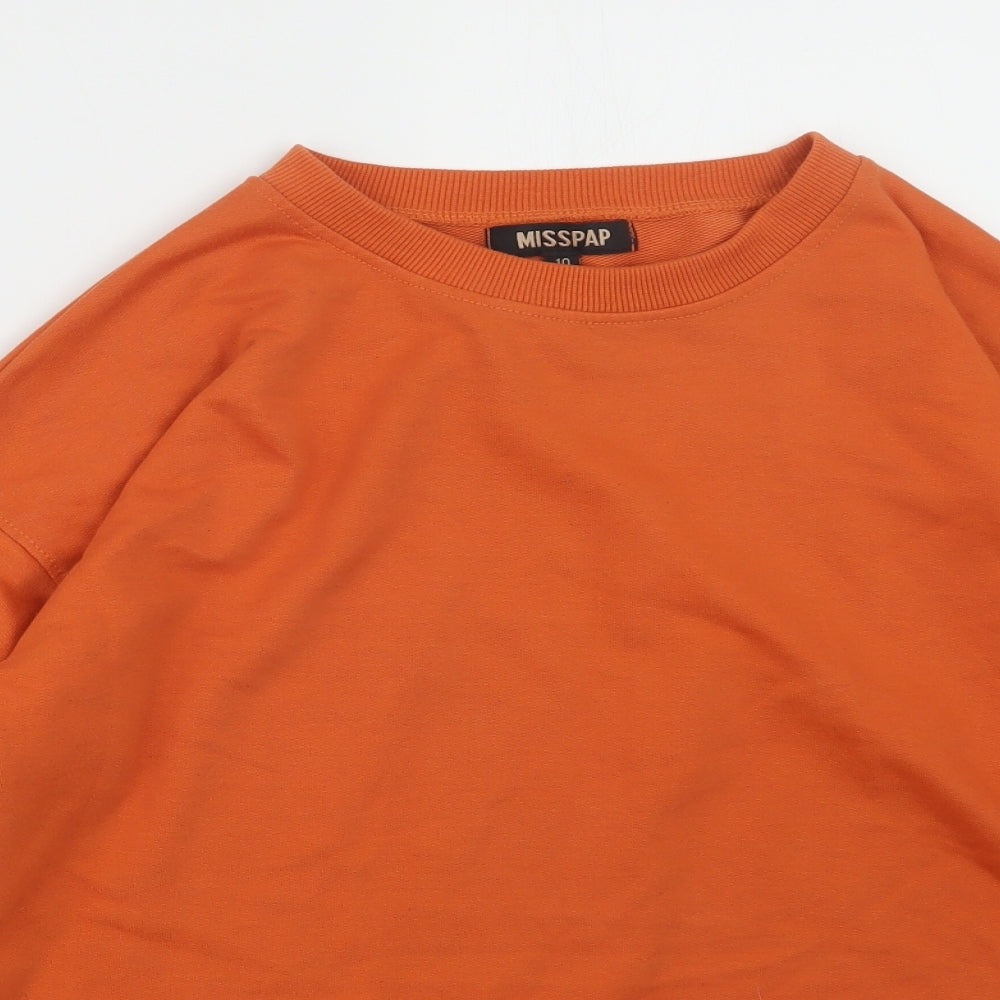 Misspap Womens Orange   Pullover Jumper Size 10