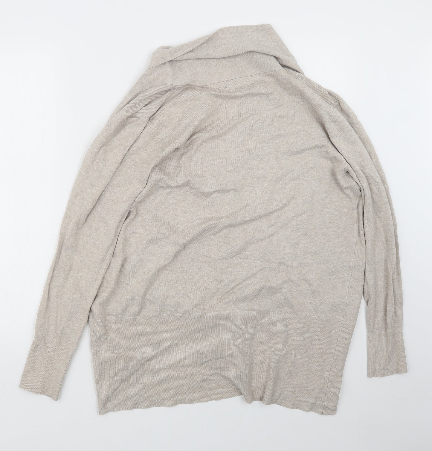 Primark Womens Beige  Knit Cardigan Jumper Size 12