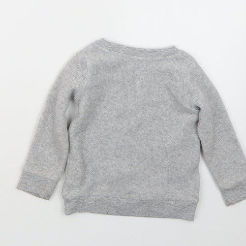 Pep&Co Girls Grey   Pullover Jumper Size 18-24 Months  - Unicorn