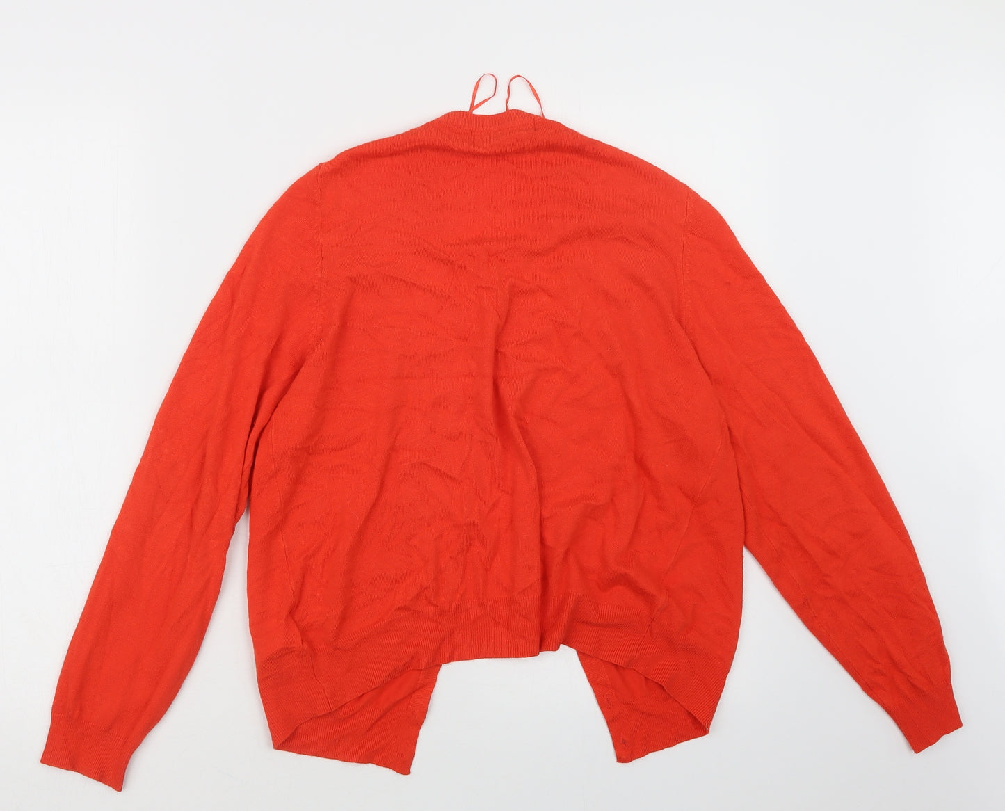 Marks and Spencer Womens Orange  Knit Cardigan Jumper Size 16