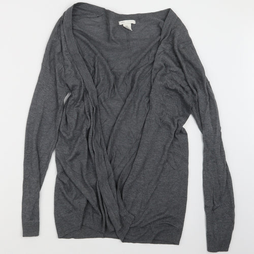 H&M Womens Grey  Knit Cardigan Jumper Size S