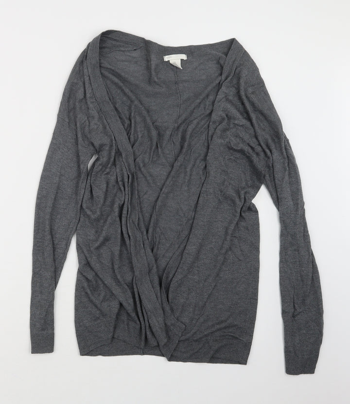 H&M Womens Grey  Knit Cardigan Jumper Size S