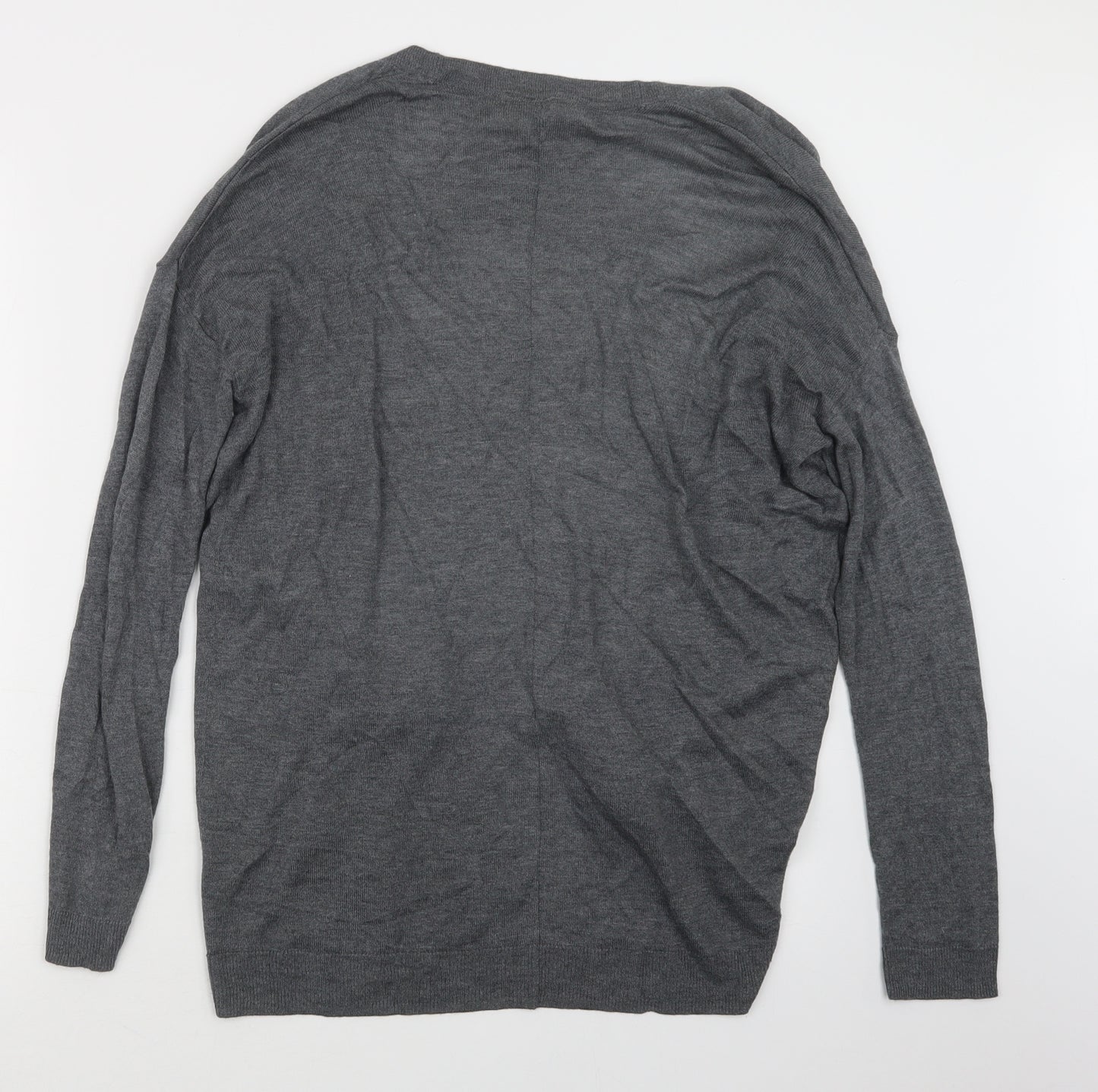 H&M Womens Grey  Knit Cardigan Jumper Size S