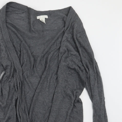 H&M Womens Grey  Knit Cardigan Jumper Size S