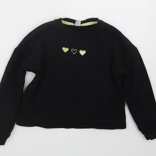 TU Girls Black   Pullover Jumper Size 7 Years