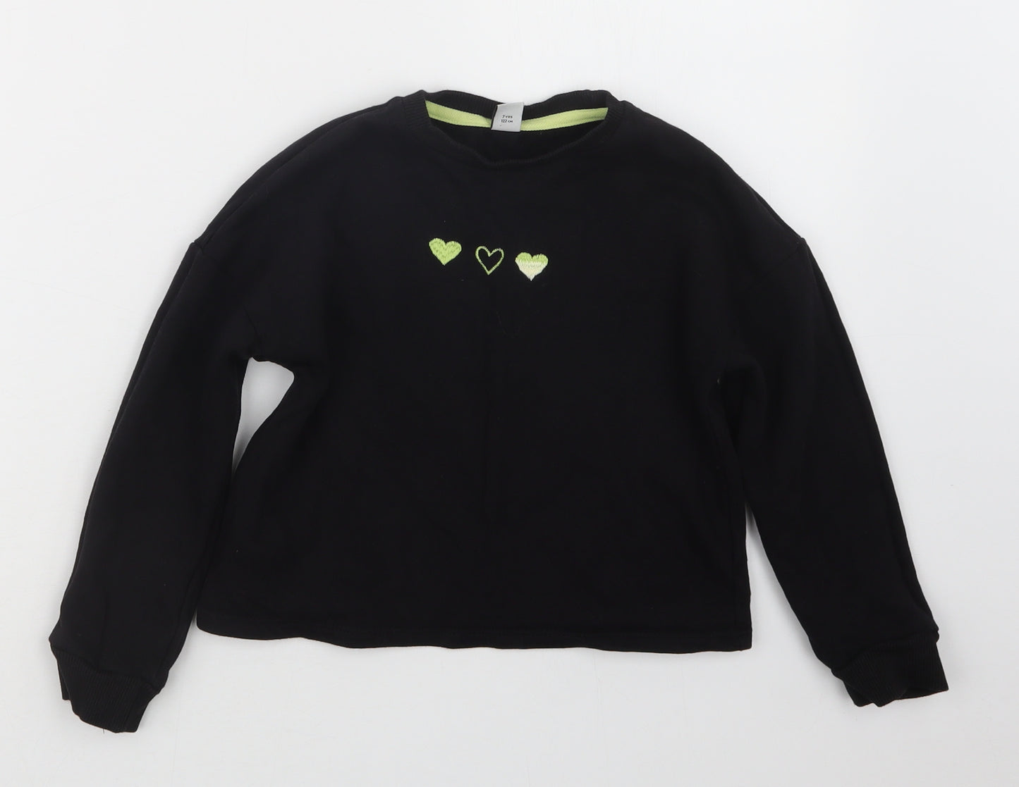 TU Girls Black   Pullover Jumper Size 7 Years
