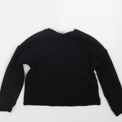 TU Girls Black   Pullover Jumper Size 7 Years