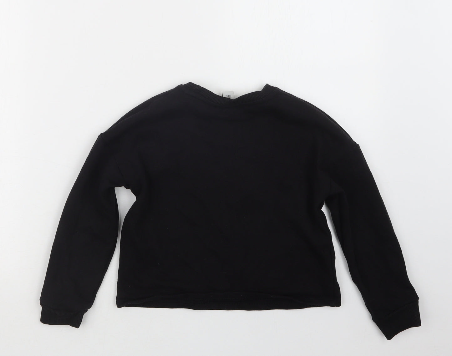 TU Girls Black   Pullover Jumper Size 7 Years